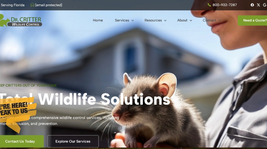 Welcome to the New Website of Dr Critter Wildlife Control